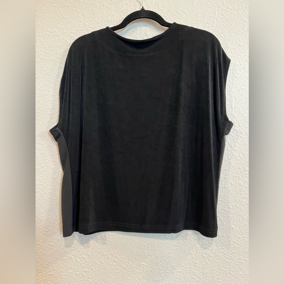 Chico’s sleeveless vneck black top size Large - Picture 2 of 6
